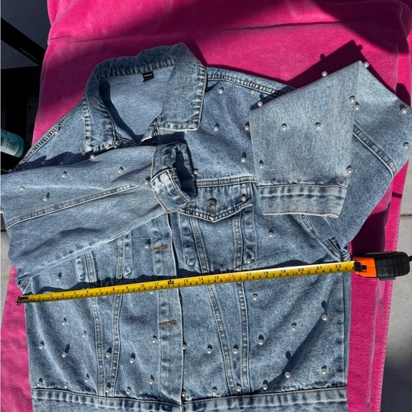 🎀NWOT Pearl Studded Denim Blue Jean Jacket 🎀 - Picture 14 of 16